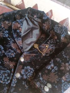 Floral Velvett blazer Jacket three piece set