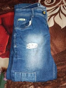 Distressed Patchwork Jeans Best Offer