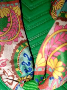Green &amp; Floral Flip-Flops
