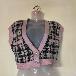 ⛧Oversized Cutesy Pinteresty Coquette Pink Vest
