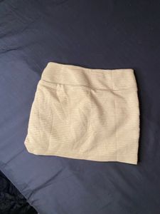 Beige Mini Skirt