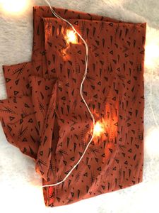 Orange Triangle Print Fabric