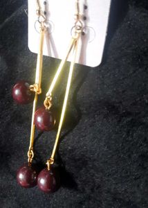 Stylish Cherry Drop Earrings.. never used
