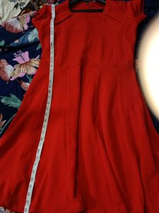 Red Wool Strechable New Dress 👗