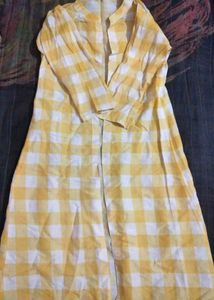 ✨Yellow Plaid Longline Shrug✨