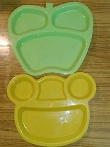 🆕NEW Mickey & Apple Plates (Set of 2) Combo