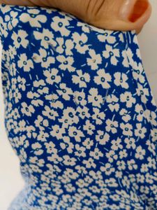 Blue Floral Mini Dress