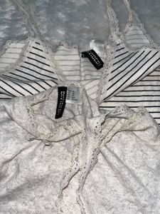 Lace Trimmed Tank Tops