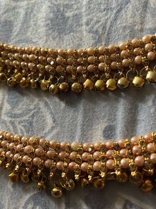 Pearl &amp; Gold Anklets