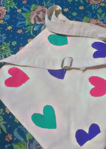 A Beautiful Hand painted Canvas Hobo Bag