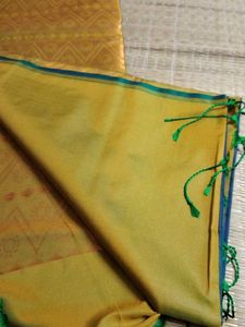 Elegant double shade Green Saree
