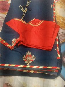Party Wear Heavy Silk Saree Wth Blouse for  Women