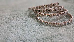 Pearl &amp; Crystal Beaded Bangles (Set of 4)