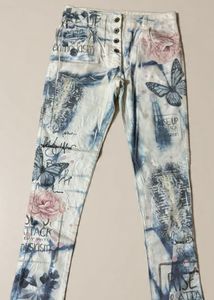 Unique Printed Denim Jeans