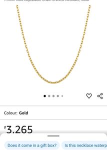 18k Gold Rolo Chain Necklace