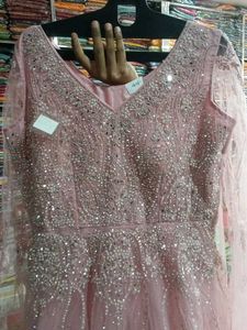Elegant Pink Embellished Gown