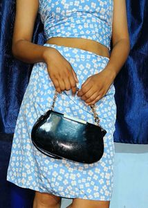 Blue Flower Print Dress