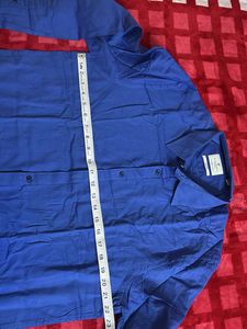 Blue Slim Fit Long Sleeve Button-Down Shirt