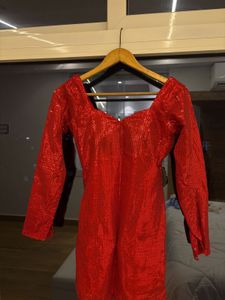 Sequin Mini Red Dress