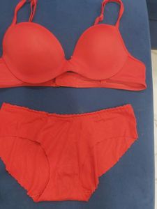 Red Bra Panty Set