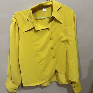 Vintage Yellow Button-Down