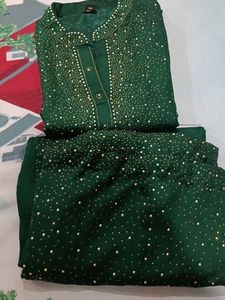 Elegant Green plazo suit