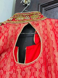 Red &amp; Gold Embellished Dress