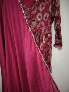 Elegant Maroon Floral Suit set