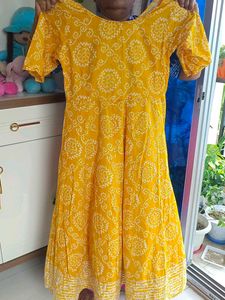Yellow Embroidered Kurta