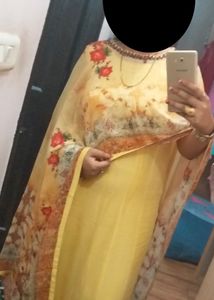 Lemon Colour Designer Dress