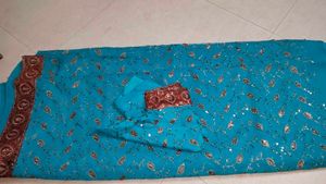 Elegant Blue Saree