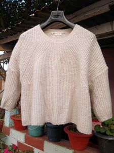 Peach Cream Knit Sweater