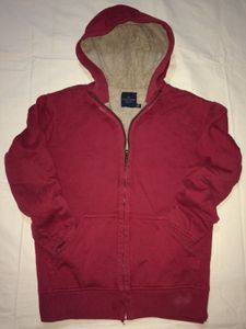 FADED GLORY RED FLEECE LINED HOODIE