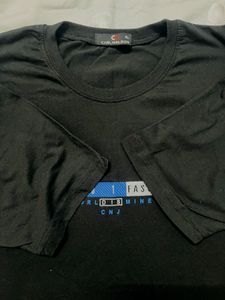 Black Graphic Print T-Shirt