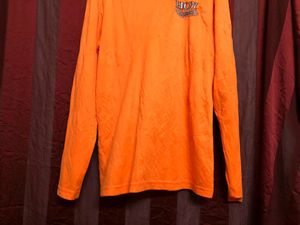 Hanes Long Sleeve Orange T Shirt