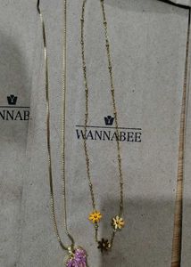 18k Gold Plated Necklaces Combo
