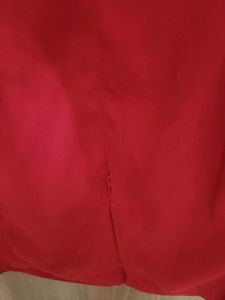 Shoppers Stop Red Solid Dress SIZE M