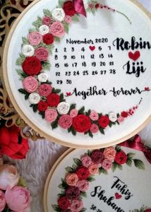 Custom Embroidered Hoop Art