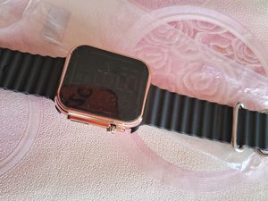 Black display watch With rose Gold frame