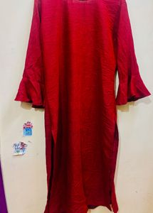 Maroon Mirror Work Kurta