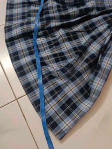 Plaid Mini Dress, Uniform Frock And Shirt