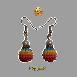 Pinteresty Rainbow Bead Earrings