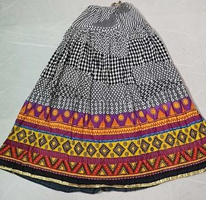 Patterned Maxi Skirt
