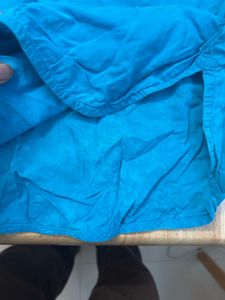 Fabindia Blue Cotton Button Down