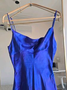 ZARA Long Printed Fishtail Satin Dress