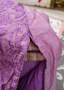 Purple And Black Shirt Nd Dupatta