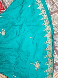 Elegant Turquoise Dress Material