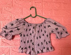 Lavender Crop Smoked Top (Women’s)