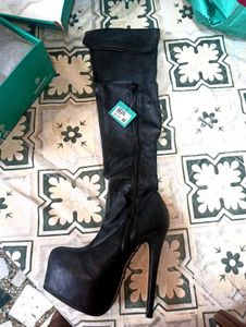 high Black Platform Boots