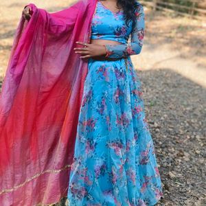 Floral Lehenga Choli Set